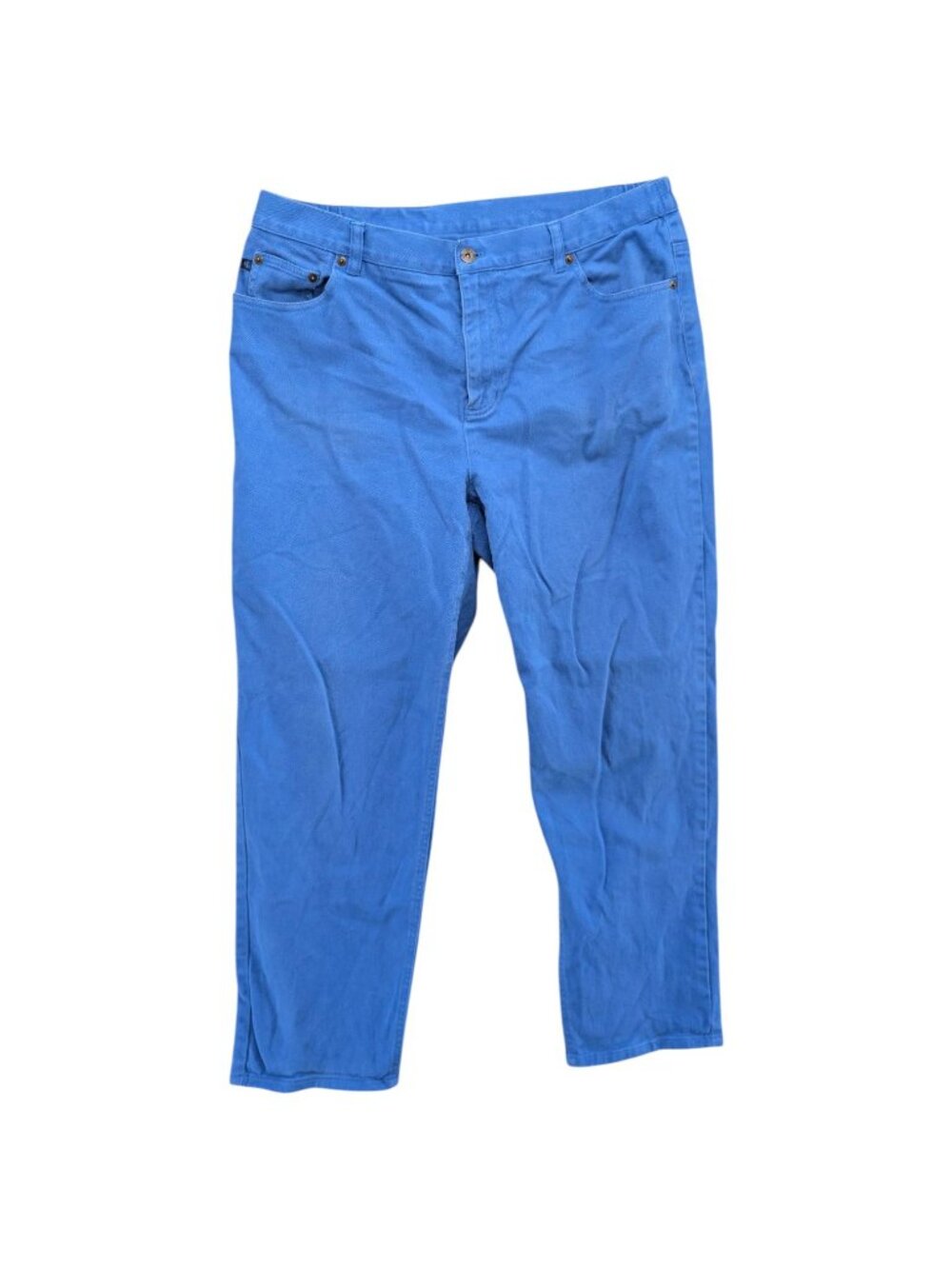 Vtg Lauren Jeans Ralph Lauren Womens Cobalt Blue Straight Stretch Denim Size 16W
